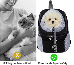 Pet Carrier Backpack Breathable Mesh Shoulder/Chest Bag