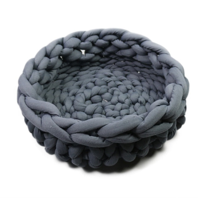 Hand-Woven Pet Bed for Dog Cat