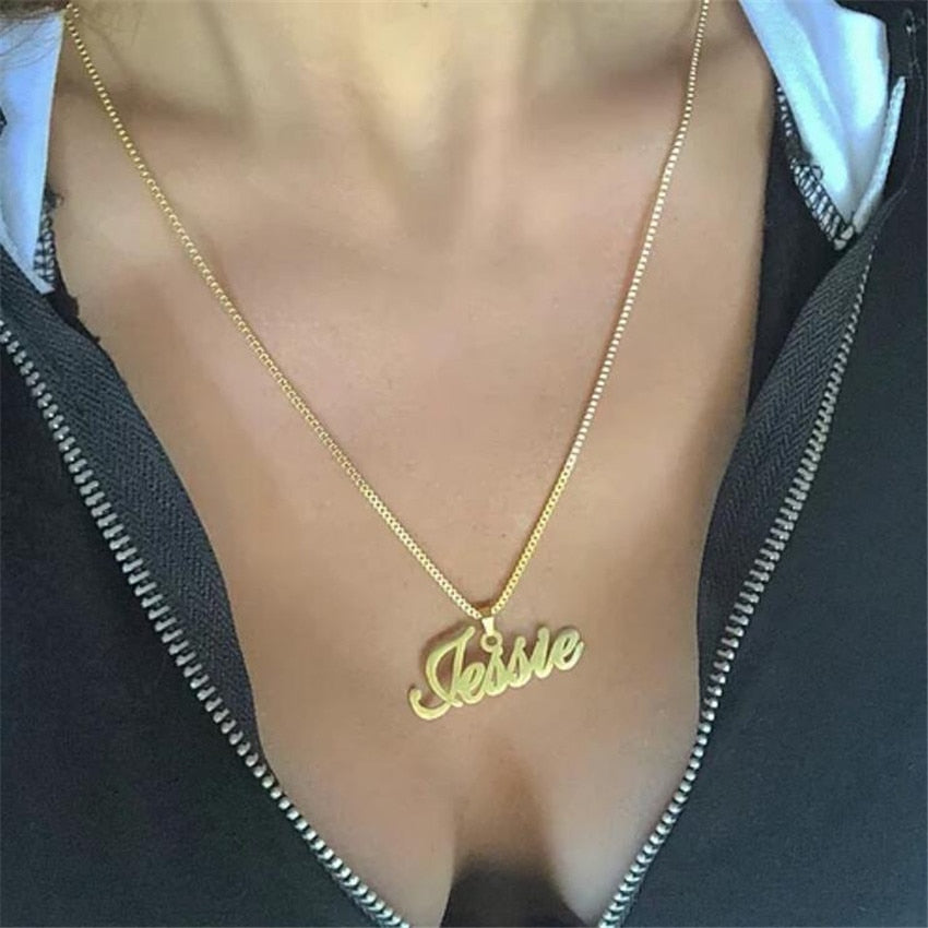 Personalized Name Handmade Custom Jewelry Pendant Necklace for Men and Women