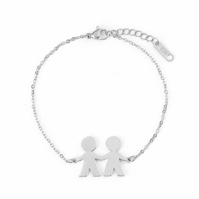 Personalized Names Engraved Bracelet for Couple Women Men