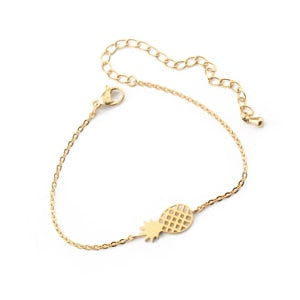 Tropical Pineapple-Shaped Fruit Adjustable Bracelet