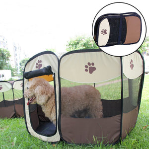 Pet Cage Tent Foldable Pet House Cage Playpen Fence