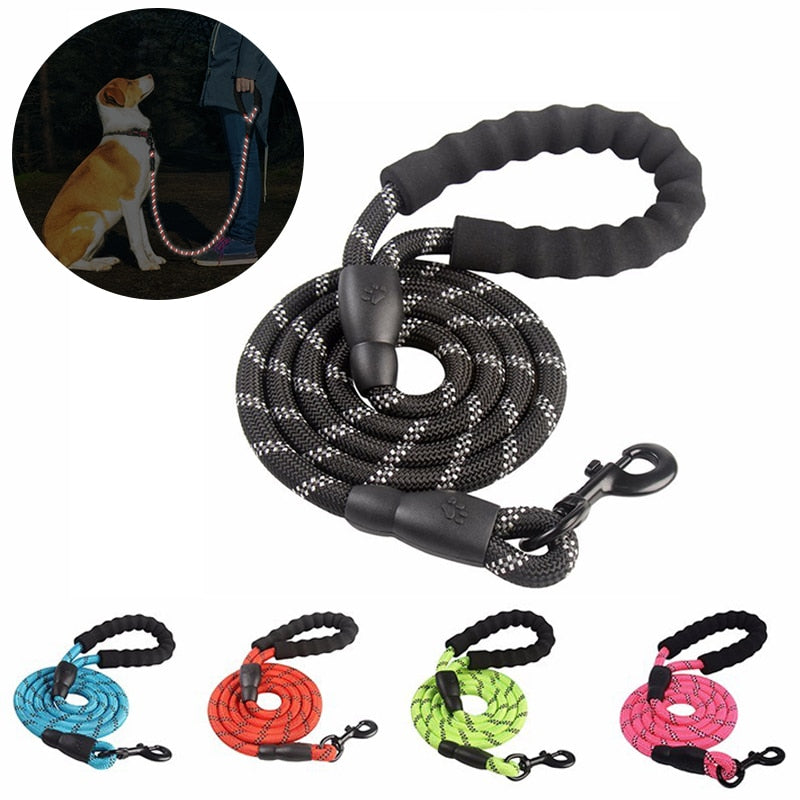 Heavy Duty Dog Leash 5' (1.5m) Reflective Dog Leash with Padded Handle for Medium Large Dog