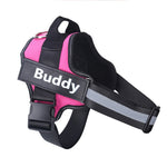 Personalized (Custom Name and Contact) Patch No-Pull Reflective Adjustable Dog Vest Harness for Small to Large Dogs