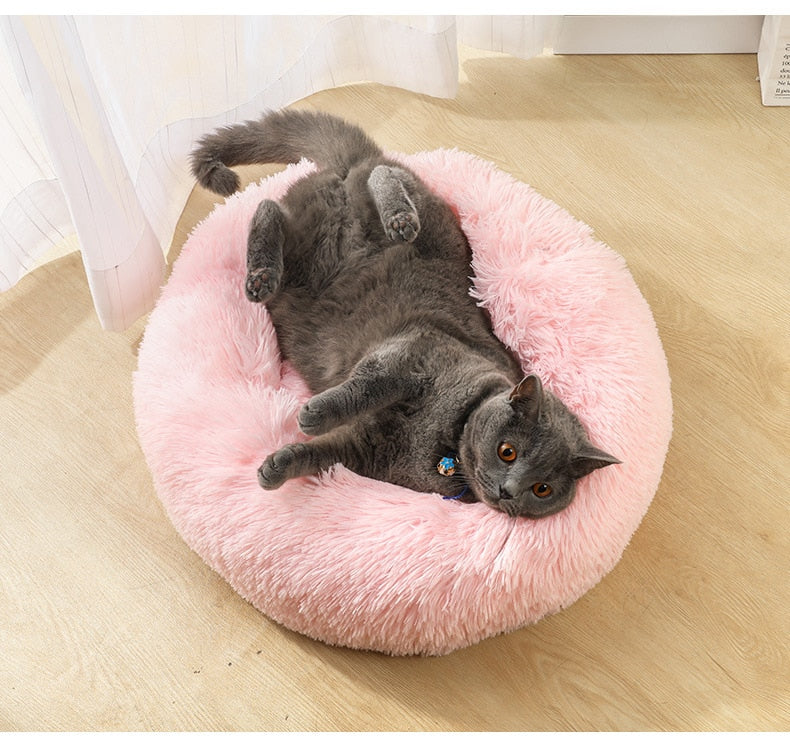 Pet Bed Fluffy Donut Round Sofa for Small, Medium, Large Dogs and Cats