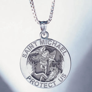 Saint Michael, the Archangel - Protects Us Pendant Necklace