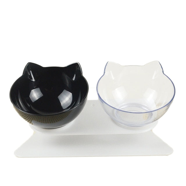 Tilted Cat Bowl/s With Stand