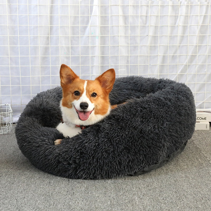 Pet Bed Fluffy Donut Round Sofa for Small, Medium, Large Dogs and Cats