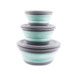 Set of 3 pcs Foldable Silicone Food Container Bowls