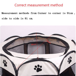 Pet Cage Tent Foldable Pet House Cage Playpen Fence