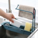 Kitchen Sink Telescopic Organizer Adjustable Drain Rack Storage