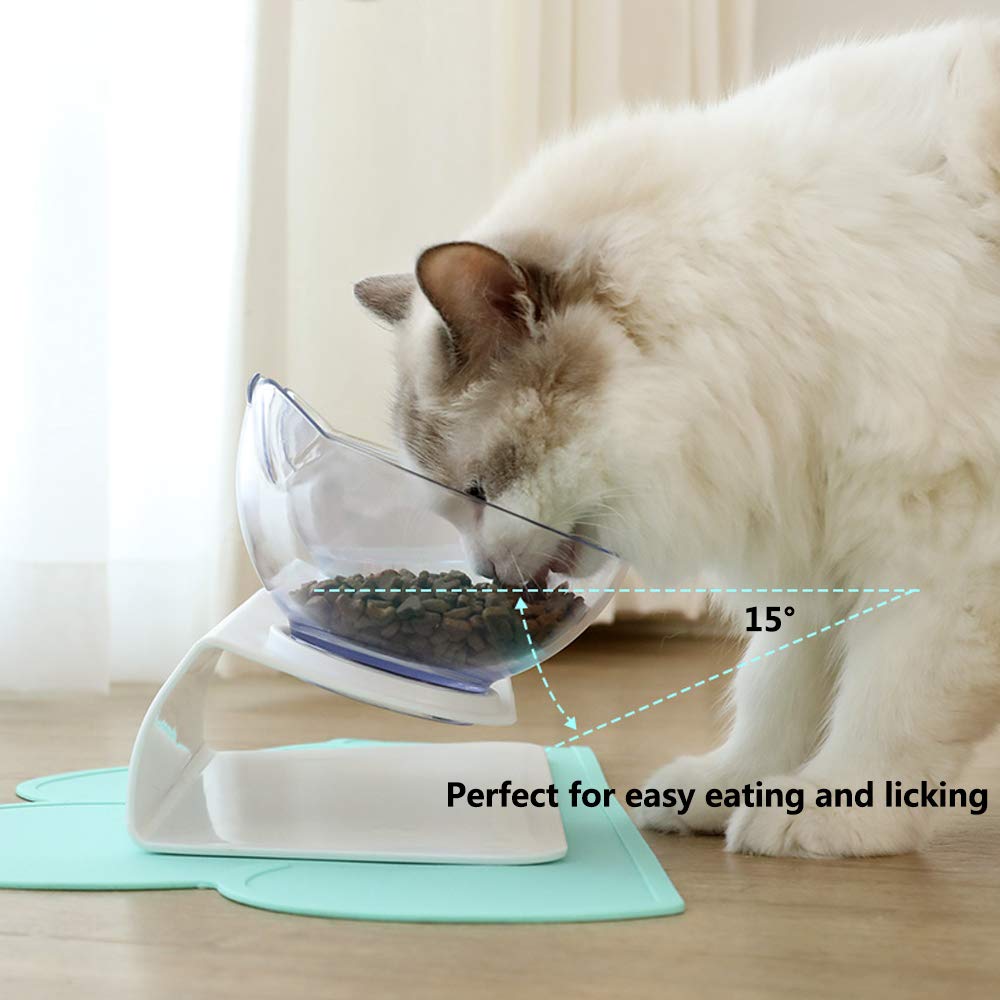 Tilted Cat Bowl/s With Stand