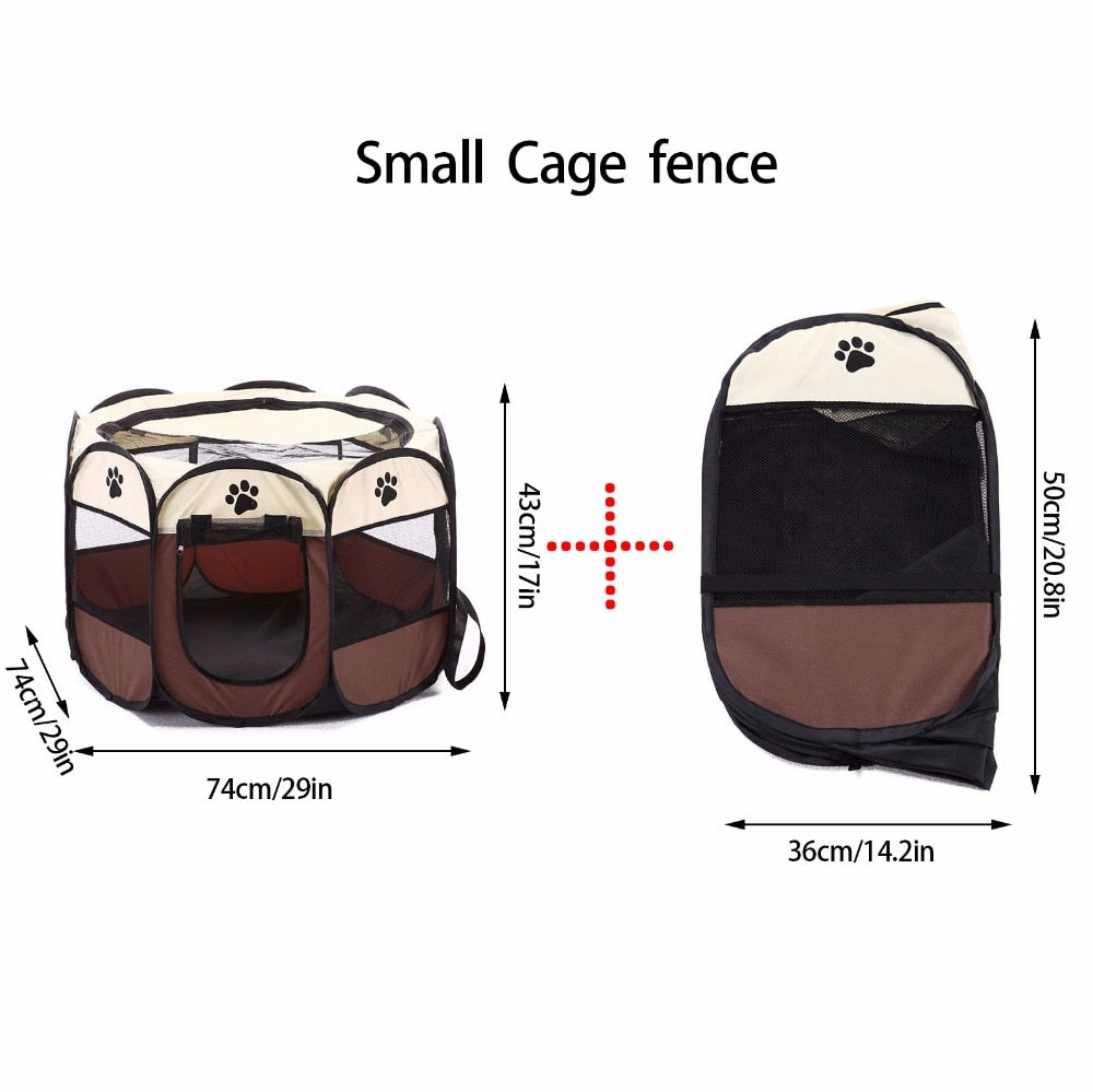 Pet Cage Tent Foldable Pet House Cage Playpen Fence