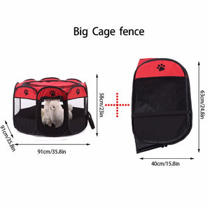 Pet Cage Tent Foldable Pet House Cage Playpen Fence