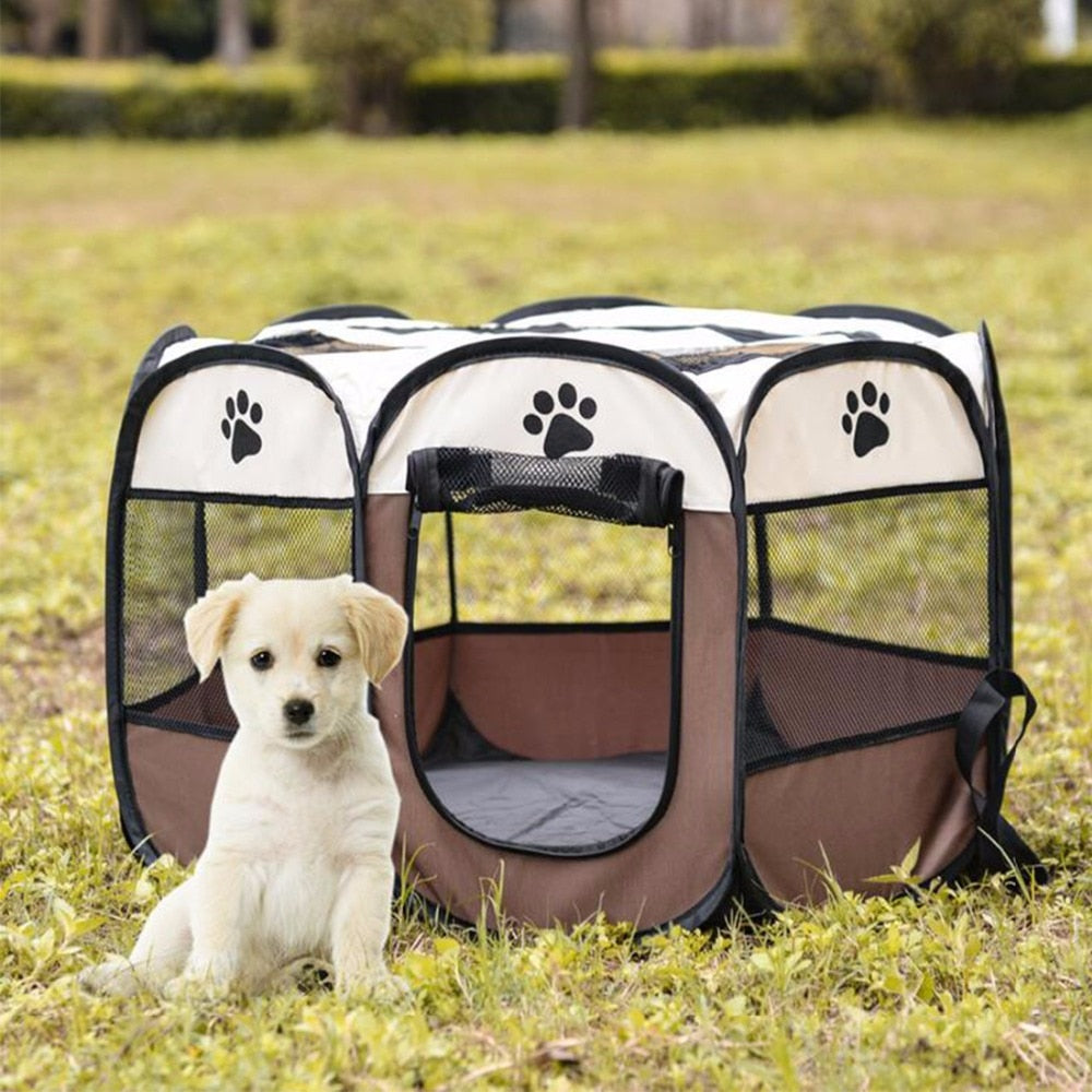 Pet Cage Tent Foldable Pet House Cage Playpen Fence