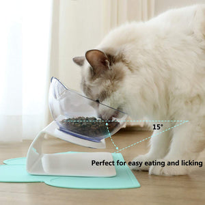 Tilted Cat Bowl/s With Stand