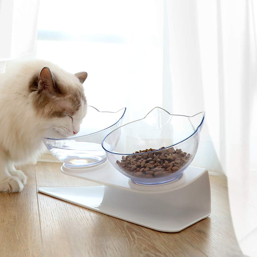 Tilted Cat Bowl/s With Stand