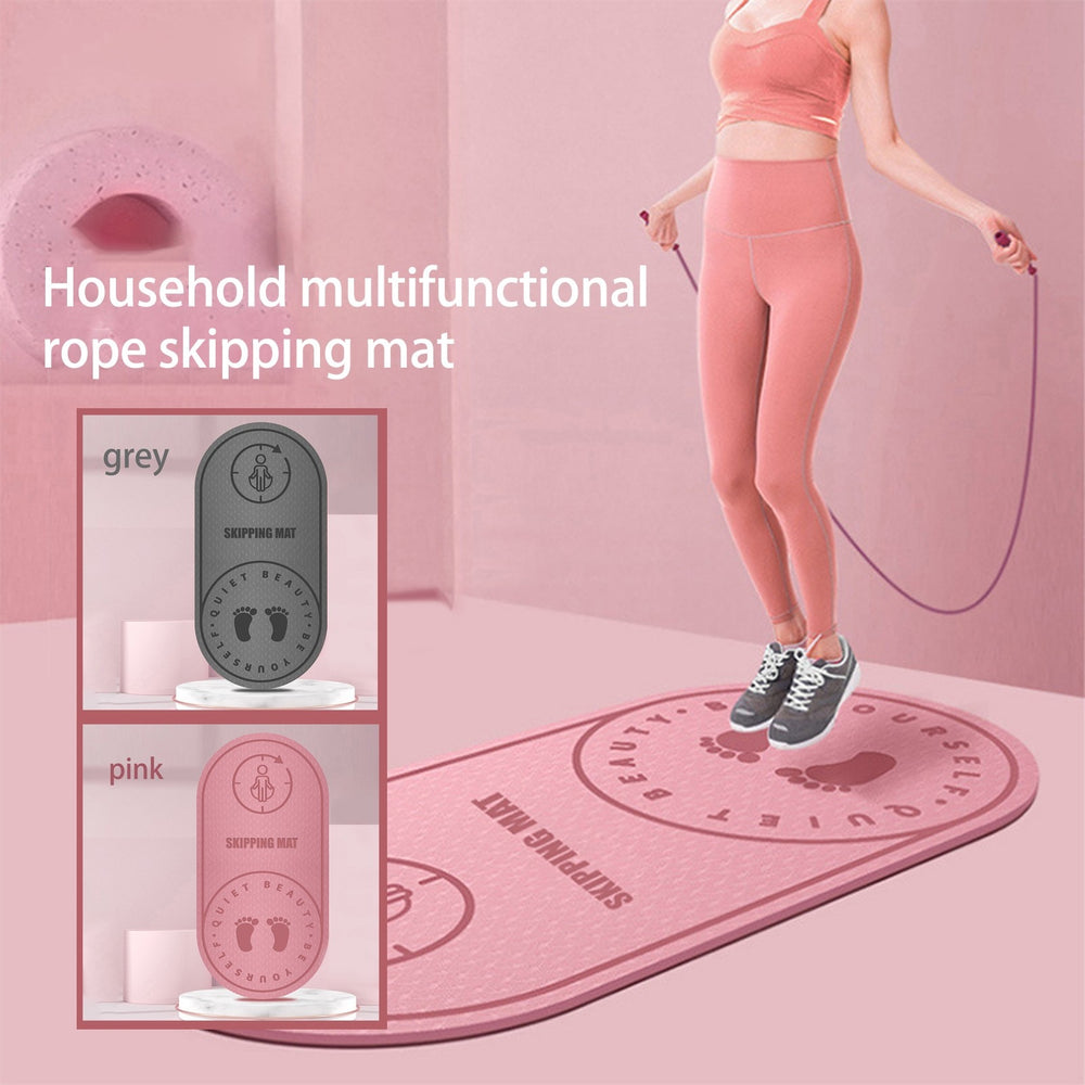 Jumping Rope Mat 1/4" (6mm) Non-Slip with Knees Protection Impact Absorption