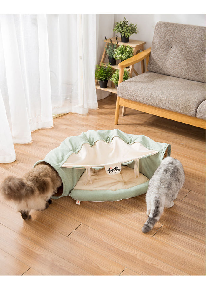 Pet Bed House Collapsible Tunnel Tube Play Tent for Cat Kitten Puppy