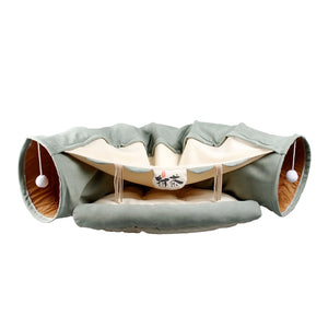 Pet Bed House Collapsible Tunnel Tube Play Tent for Cat Kitten Puppy