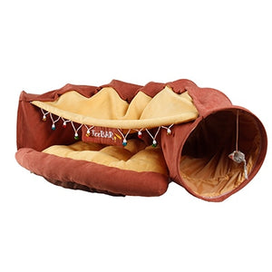 Pet Bed House Collapsible Tunnel Tube Play Tent for Cat Kitten Puppy