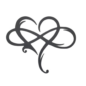 Infinity Heart Love Metal Wall Art Decor