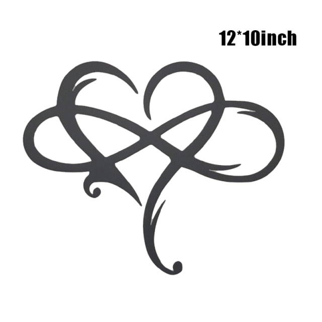 Infinity Heart Love Metal Wall Art Decor