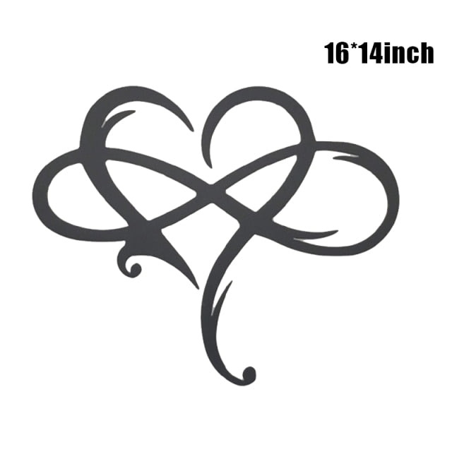 Infinity Heart Love Metal Wall Art Decor