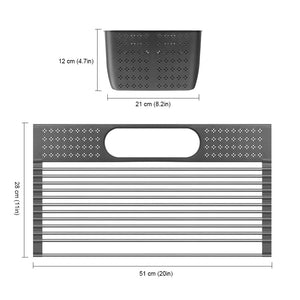 Dish Drainer Over Sink, Kitchen Organizer Multi-Use Roll-up