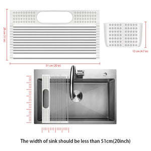 Dish Drainer Over Sink, Kitchen Organizer Multi-Use Roll-up