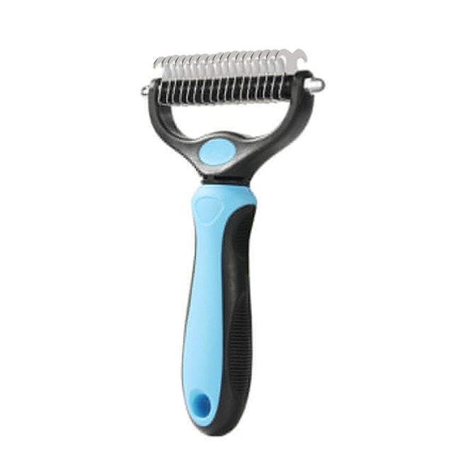 Pet Hair Shedding Grooming Brush Double Sided Undercoat Rake Comb for Dogs and Cats