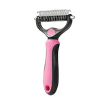 Pet Hair Shedding Grooming Brush Double Sided Undercoat Rake Comb for Dogs and Cats