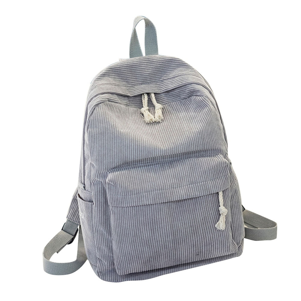 Plain Color School Backpack Bag