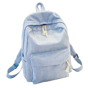 Plain Color School Backpack Bag