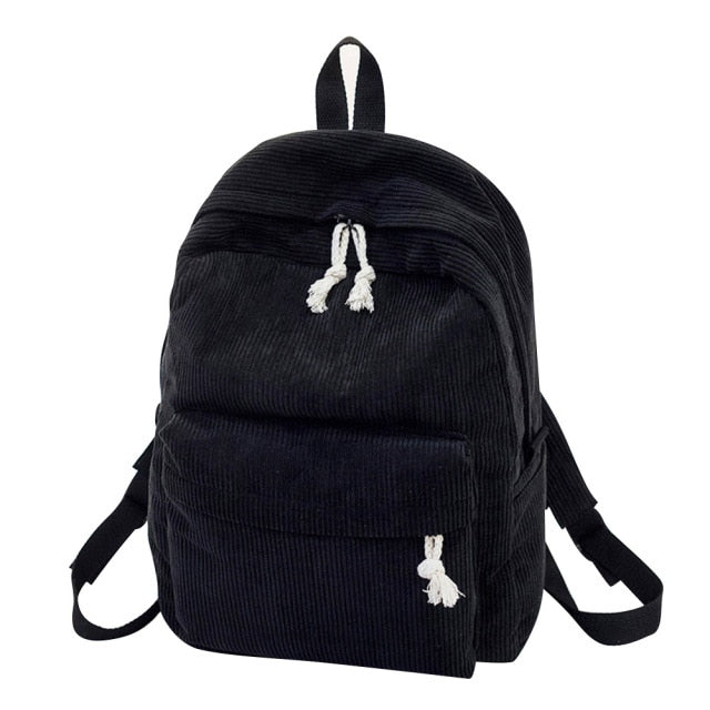 Plain Color School Backpack Bag