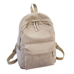 Plain Color School Backpack Bag