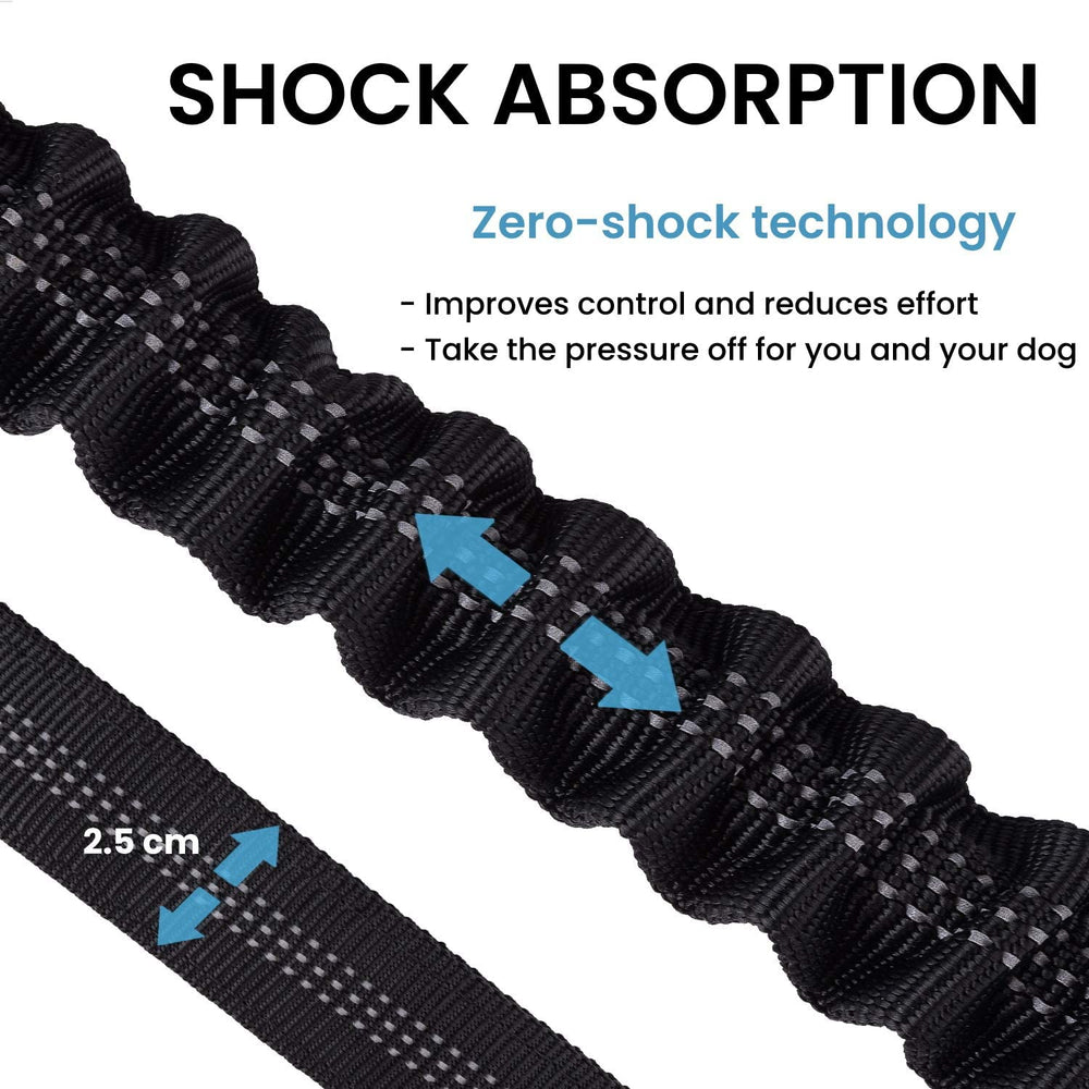 Dog Leash Reflective Rope with Padded Handle and Anti-Pull Mechanism