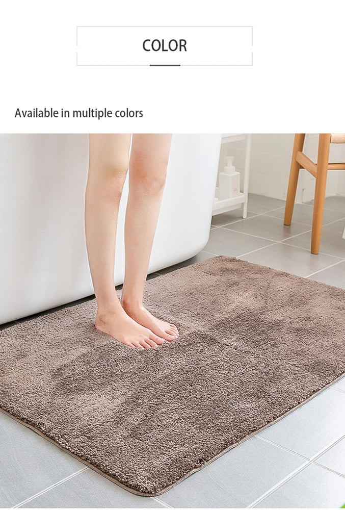 Soft Bath Mat Hand Washable Water-absorbent Bathroom Floor Mat