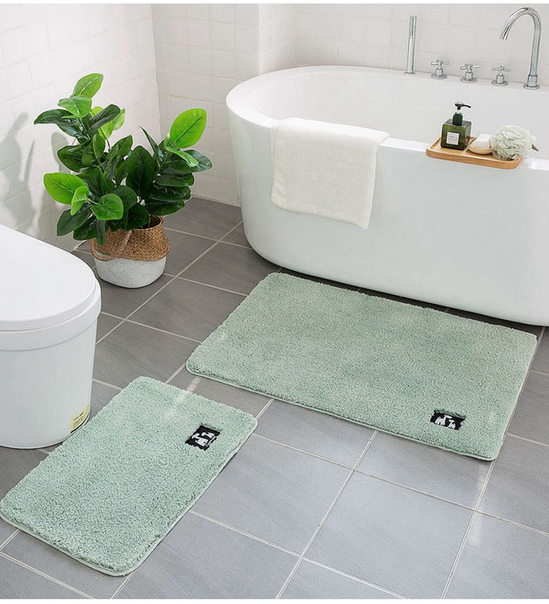 Soft Bath Mat Hand Washable Water-absorbent Bathroom Floor Mat