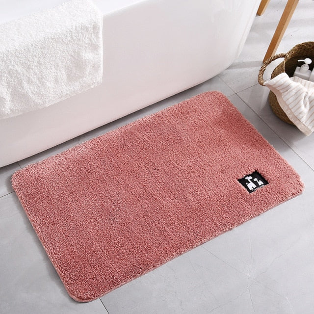 Soft Bath Mat Hand Washable Water-absorbent Bathroom Floor Mat