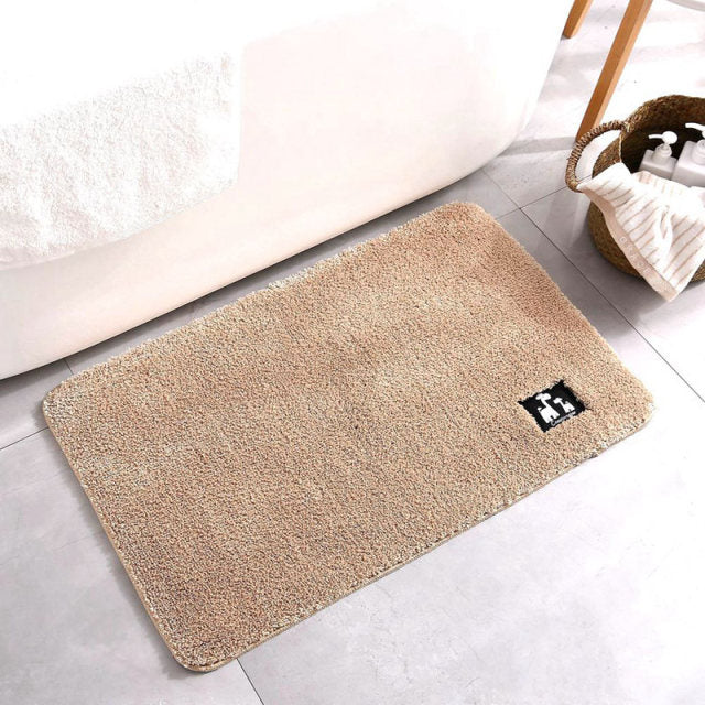 Soft Bath Mat Hand Washable Water-absorbent Bathroom Floor Mat