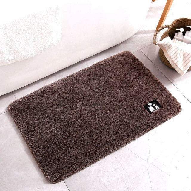 Soft Bath Mat Hand Washable Water-absorbent Bathroom Floor Mat