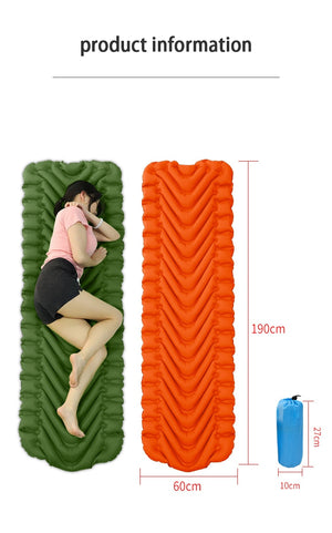 Inflatable Outdoor Camping Sleeping Pad Ultralight Waterproof