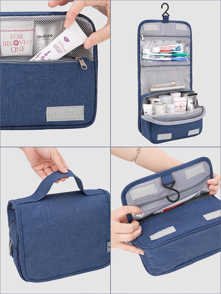 Travel Makeup Bag Waterproof Women Toiletry Bag Oxford Cloth Hanging Foldable Cosmetic Organizer