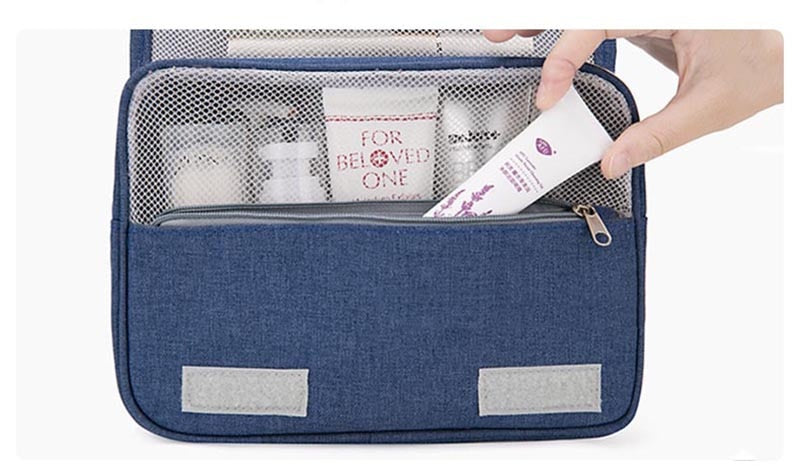 Travel Makeup Bag Waterproof Women Toiletry Bag Oxford Cloth Hanging Foldable Cosmetic Organizer