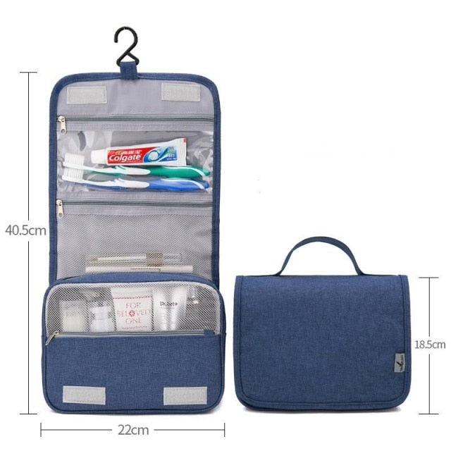 Travel Makeup Bag Waterproof Women Toiletry Bag Oxford Cloth Hanging Foldable Cosmetic Organizer