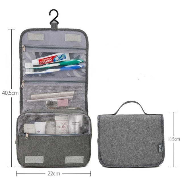 Travel Makeup Bag Waterproof Women Toiletry Bag Oxford Cloth Hanging Foldable Cosmetic Organizer