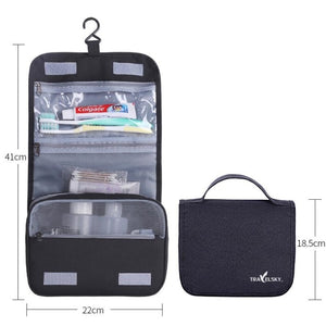 Travel Makeup Bag Waterproof Women Toiletry Bag Oxford Cloth Hanging Foldable Cosmetic Organizer