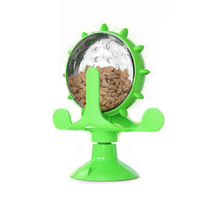 Interactive Rotating Pet Toy with Food Treat Dispenser for Cats Kittens Dogs Puppies