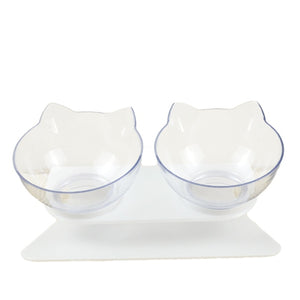 Tilted Cat Bowl/s With Stand